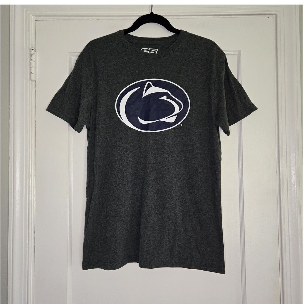 Penn State Nittany Lions Graphic T Shirt Mens L Gray NCAA Fan Apparel